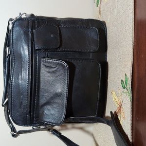 Practical, No Frills, Black Crossbody Organizer Bag
